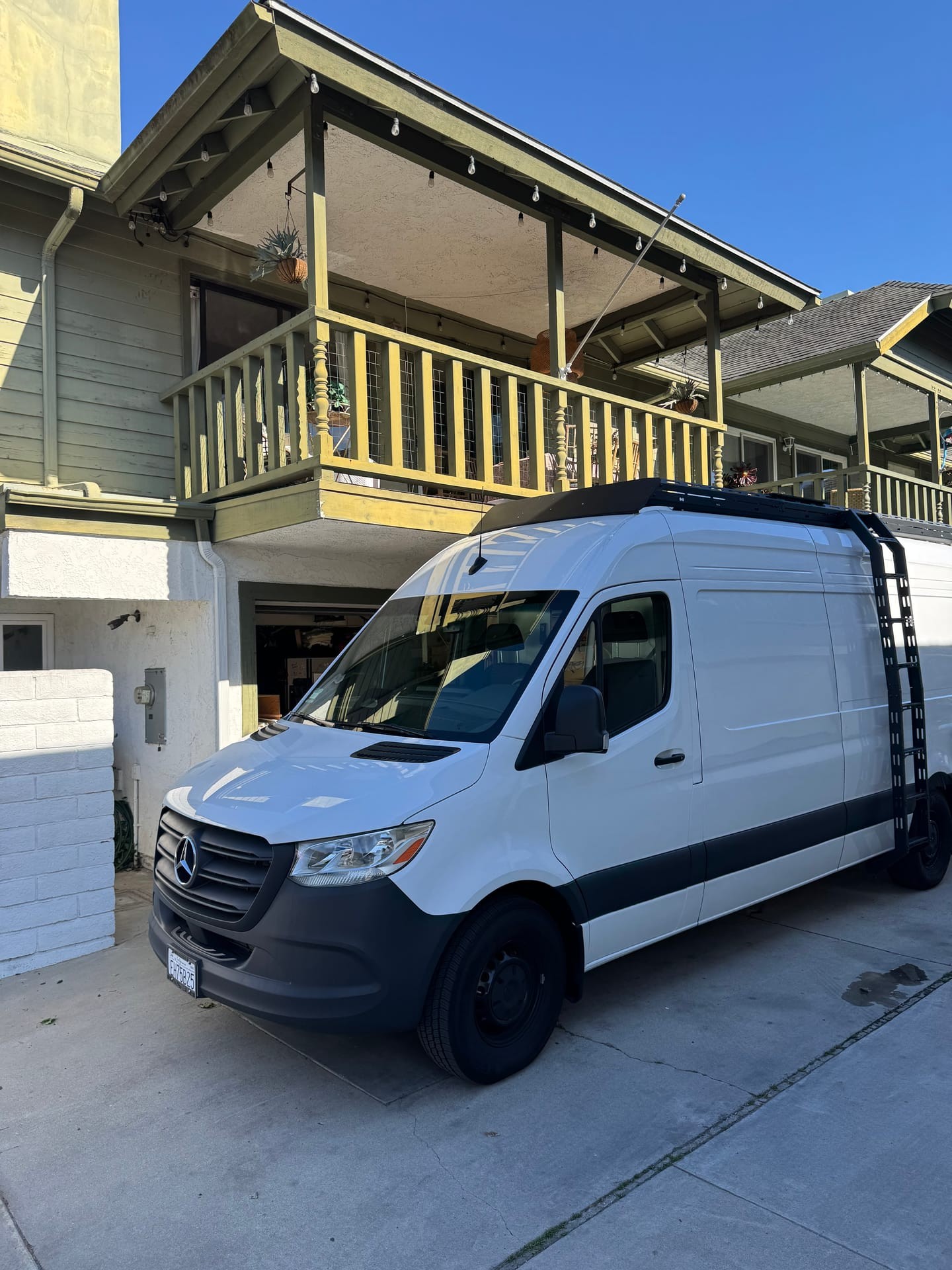 Exterior system in a Sprinter van conversion
